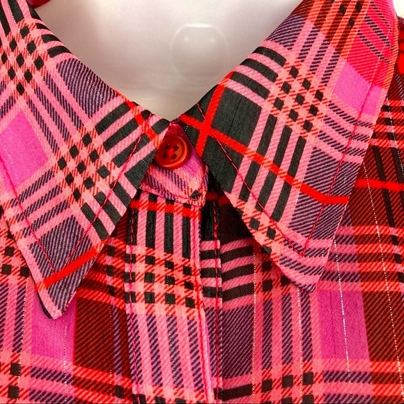 NWT - Jack by Bb Dakota Cherry Red Shirt Chiffon Dress. Size Small NWT - Picture 7 of 14